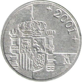 Испания 1 песета 2001 год