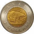 Канада 2 доллара 2005 год - Полярный медведь
