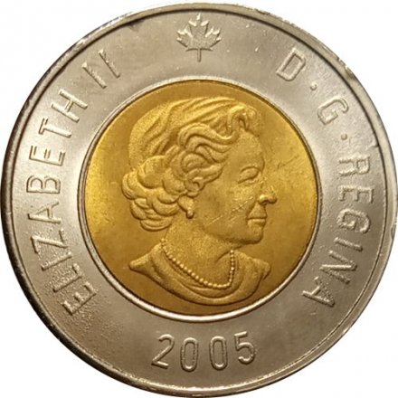 Канада 2 доллара 2005 год - Полярный медведь