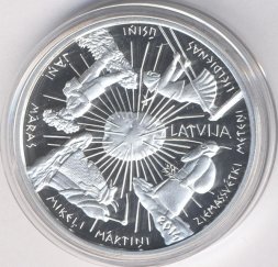 Латвия 5 евро 2014 год - Времена года