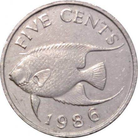 Бермудские острова 5 центов 1986 год