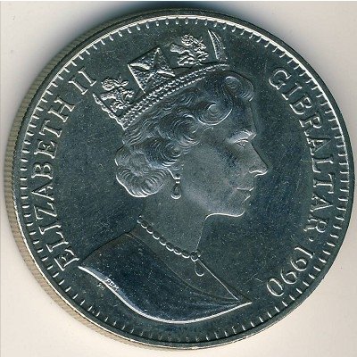 Гибралтар 1 крона 1990 год