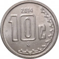 Мексика 10 сентаво 2014 год - Герб