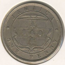 Ямайка 1 пенни 1889 год