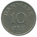 Дания 10 эре 1954 год - Король Фредерик IX