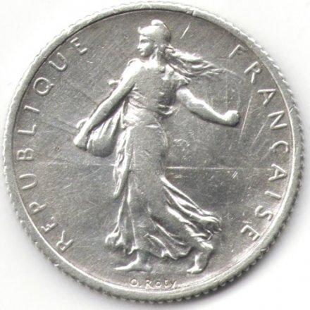 Франция 1 франк 1917 год