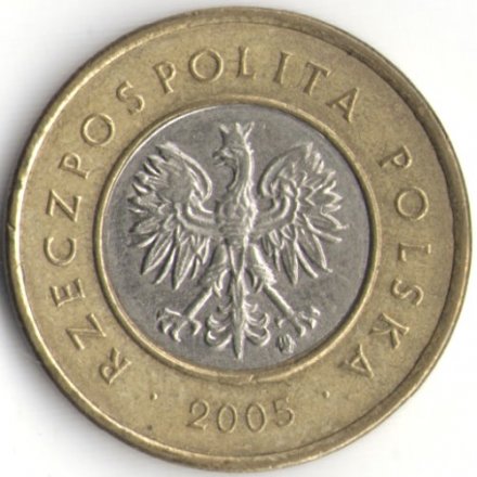 Польша 2 злотых 2005 год Герб