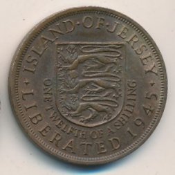 Джерси 1/12 шиллинга 1954 год