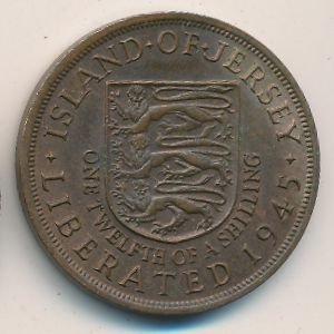 Джерси 1/12 шиллинга 1954 год