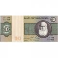 Бразилия 10 крузейро 1974 год - Император Педру II. Скульптура Алейжадинью - UNC