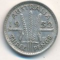 Австралия 3 пенса 1952 год