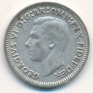 Австралия 3 пенса 1952 год