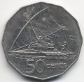 Фиджи 50 центов 1982 год - Каноэ