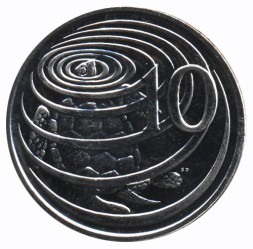 Монета Каймановы острова 10 центов 2013 год - Суповая черепаха