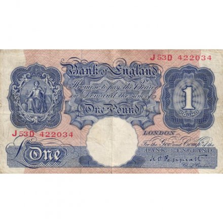 Великобритания 1 фунт 1940 год - VF-