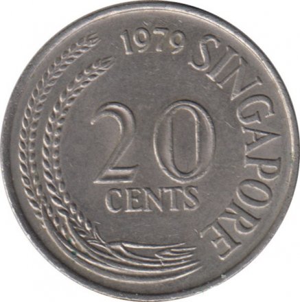 Сингапур 20 центов 1979 год