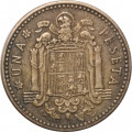 Испания 1 песета 1953 год (61 внутри звезды) - Франсиско Франко