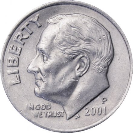США 1 дайм (10 центов) 2001 год - Франклин Рузвельт (P)