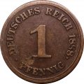Германия 1 пфенниг 1888 год (G)