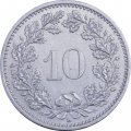 Швейцария 10 раппенов 1994 год