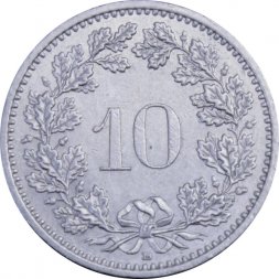 Швейцария 10 раппенов 1994 год
