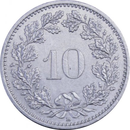 Швейцария 10 раппенов 1994 год
