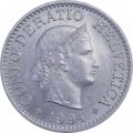 Швейцария 10 раппенов 1994 год