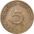 ФРГ 5 пфеннигов 1970 год - D
