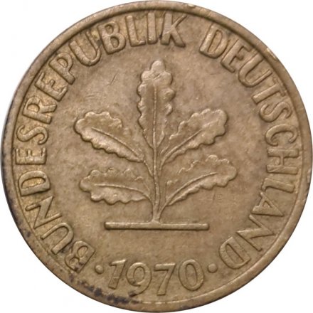 ФРГ 5 пфеннигов 1970 год - D