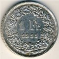 Швейцария 1 франк 1955 год