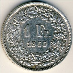 Швейцария 1 франк 1955 год