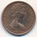 Новая Зеландия 1 цент 1972 год - Лист папоротника