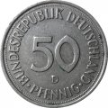 ФРГ 50 пфеннигов 1975 год (D)