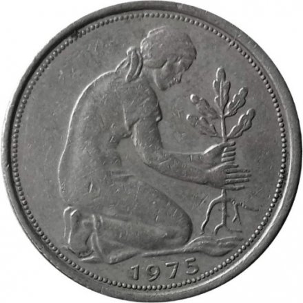 ФРГ 50 пфеннигов 1975 год (D)