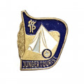 Значок ГДР. Junger tourist. Юный турист. Пионерия (золотистый)