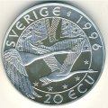 Швеция 20 экю 1996 год