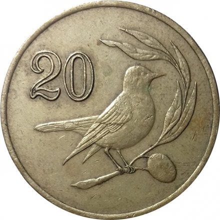 Кипр 20 центов 1985 год - Кипрская каменка