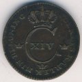 Швеция 1/4 скиллинга 1828 год