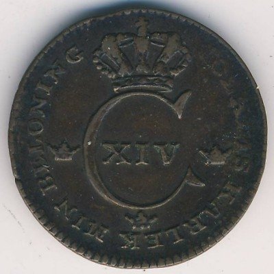 Швеция 1/4 скиллинга 1828 год