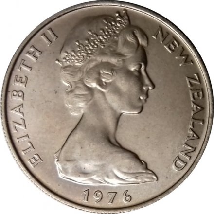 Новая Зеландия 10 центов 1976 год UNC