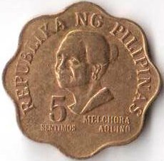 Филиппины 5 сентимо 1978 год