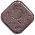 Антильские острова 5 центов 1985 год - Герб