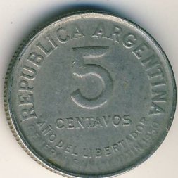 Аргентина 5 сентаво 1950 год