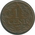 Нидерланды 1 цент 1940 год - Королева Вильгельмина