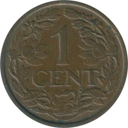 Нидерланды 1 цент 1940 год - Королева Вильгельмина