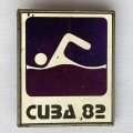 Значок. Cuba 82. Куба. Плавание