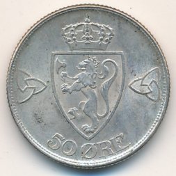 Норвегия 50 эре 1919 год