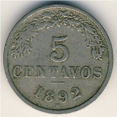 Боливия 5 сентаво 1892 год
