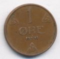 Норвегия 1 эре 1941 год - Король Хокон VII (бронза)