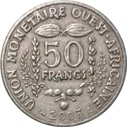 Западная Африка 50 франков 2003 год